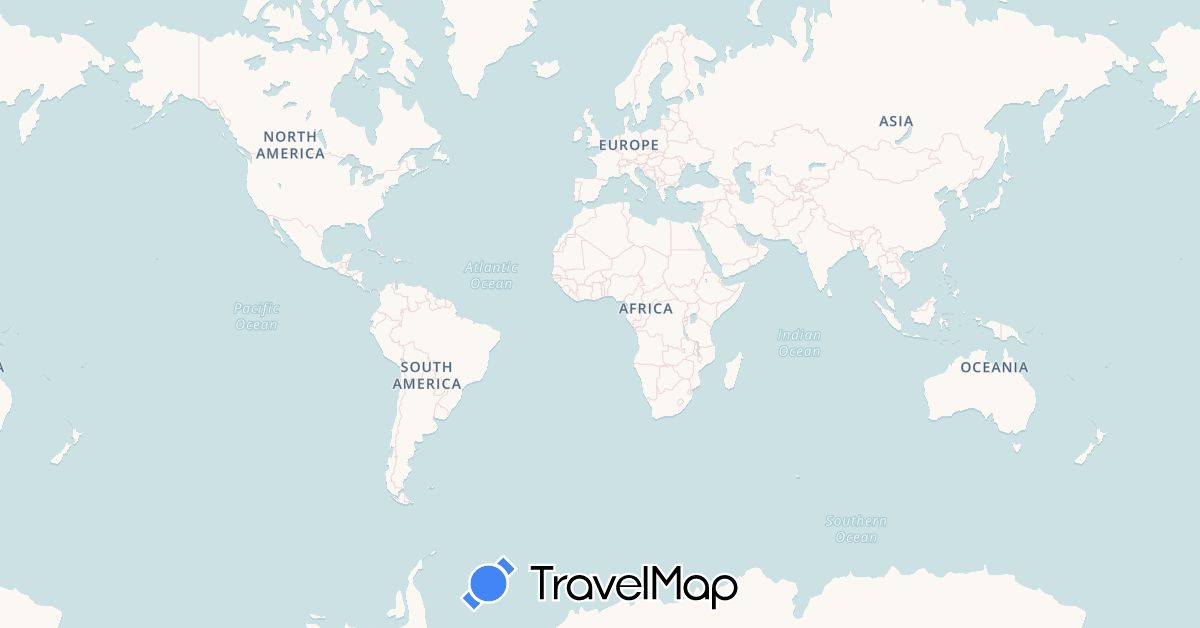 TravelMap itinerary: driving, boat, taxi in Azerbaijan, Kazakhstan (Asia)